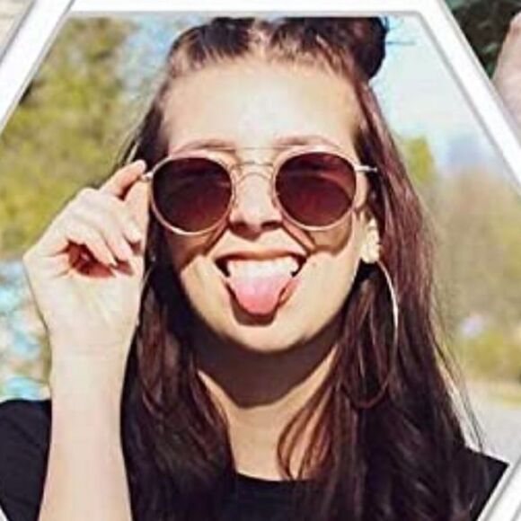 Round Retro Double Bridge Sunglasses